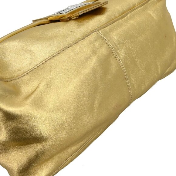 Fendi Gold Leather Mamma Baguette Handbag 2211 26325 009 155639 - Picture 3 of 10
